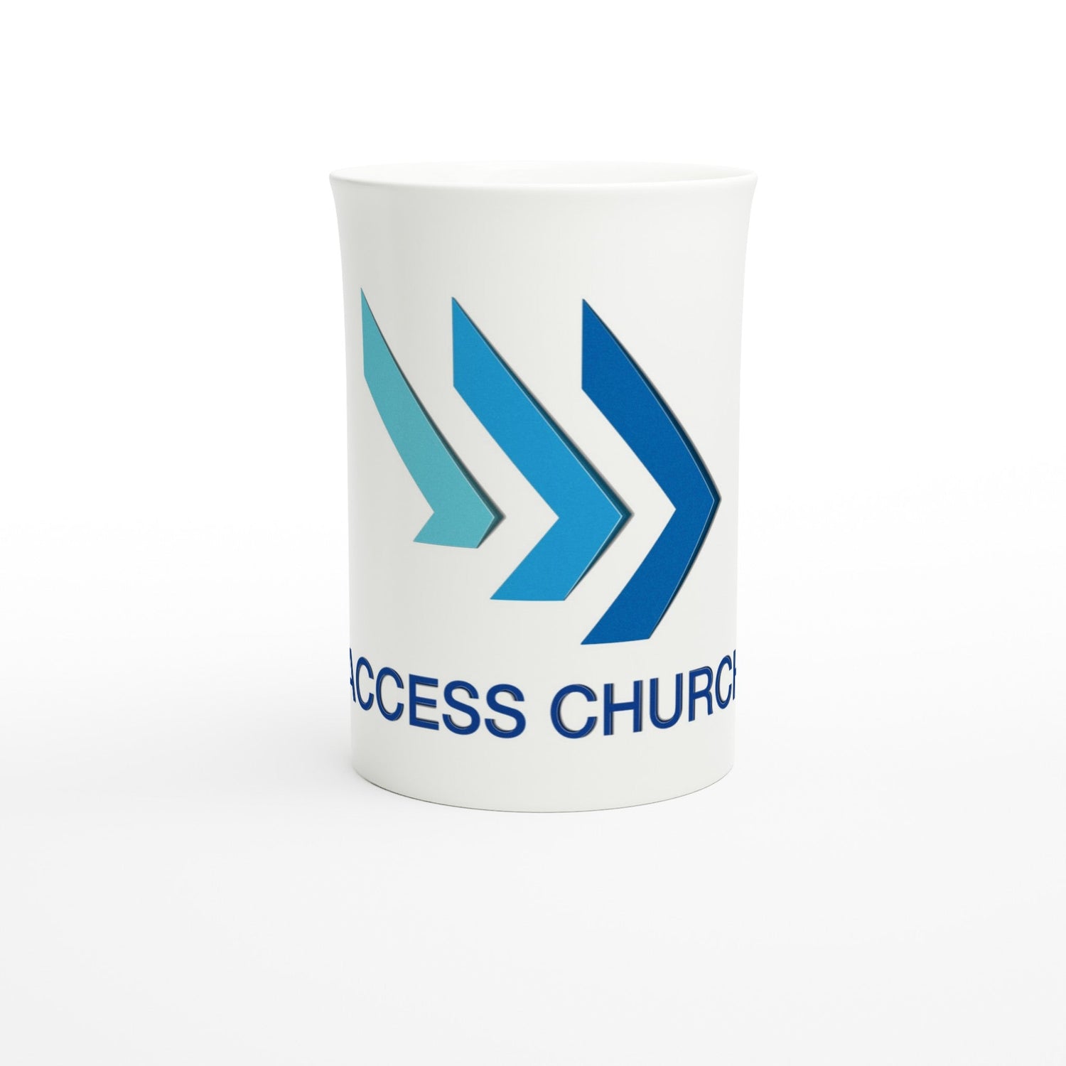 Access Church - White 10oz Porcelain Slim Mug - D.T III | Design & Photography