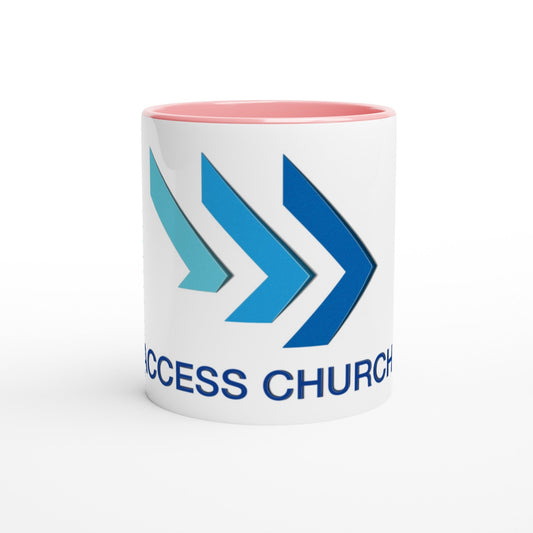 Access Church - White 11oz Ceramic Mug with Color Inside - D.T III | Design & Photography