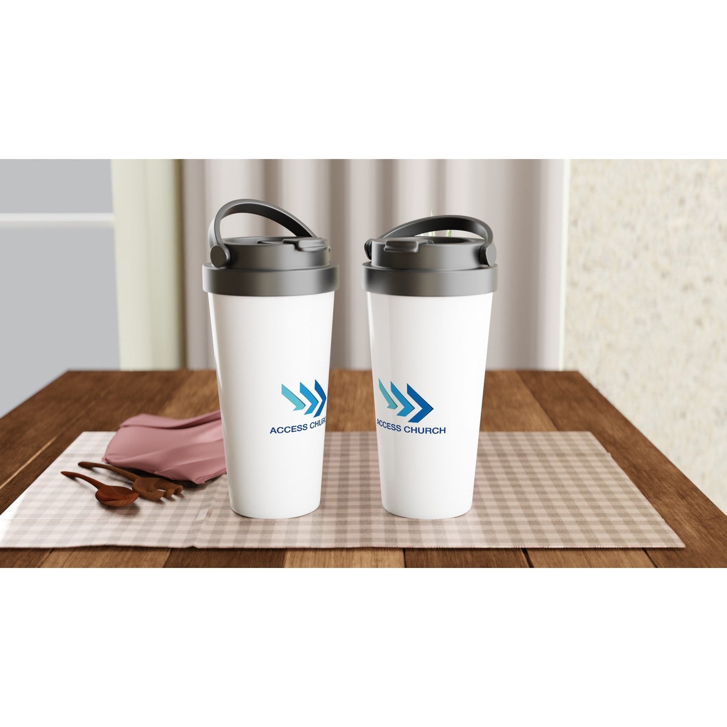 Access Church - White 15oz Stainless Steel Travel Mug - D.T III | Design & Photography