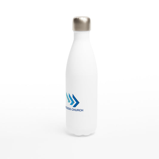 Access Church - White 17oz Stainless Steel Water Bottle - D.T III | Design & Photography