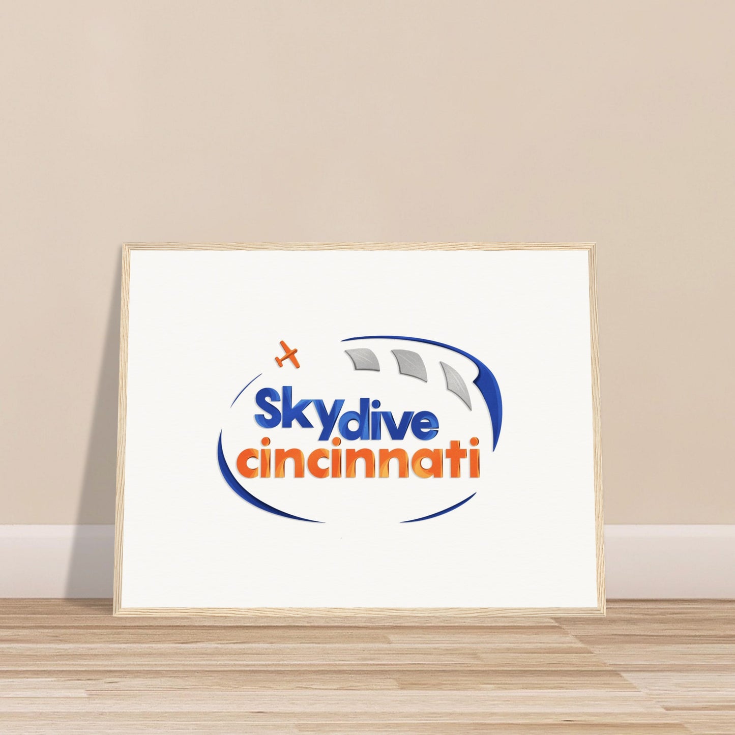 Skydive Cincinnati - Museum-Quality Matte Paper Wooden Framed Poster