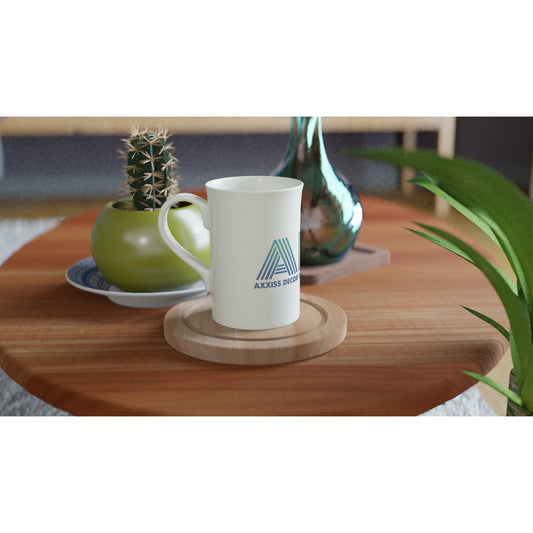 ADI - Axxis Decor Installations, LLC - White 10oz Porcelain Slim Mug - D.T III | Design & Photography