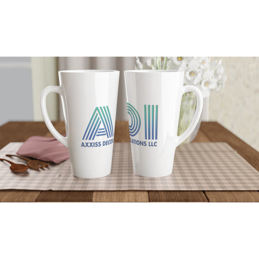 ADI - Axxis Decor Installations, LLC - White Latte 17oz Ceramic Mug - D.T III | Design & Photography