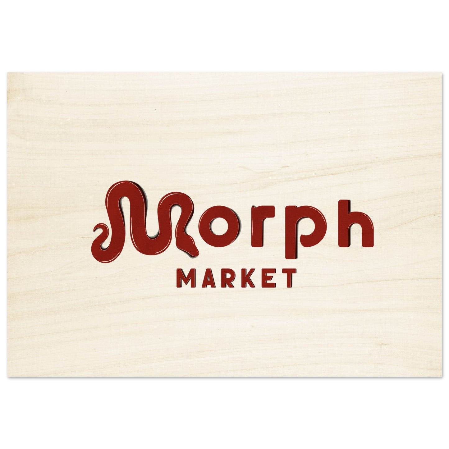 Morph Market (Red) - Wood Prints