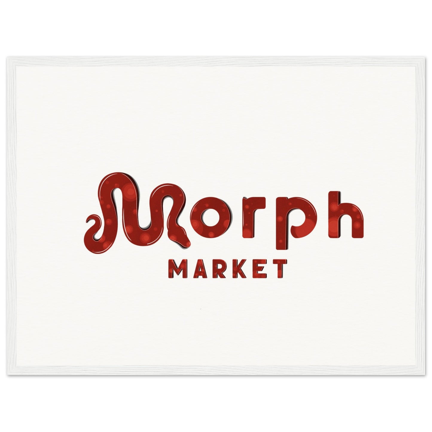 Morph Market (Red Circles) - Museum-Quality Matte Paper Wooden Framed Poster