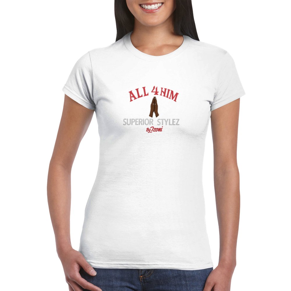 All 4 Him - Classic Womens Crewneck T - shirt (Light) - D.T III | Design & Photography