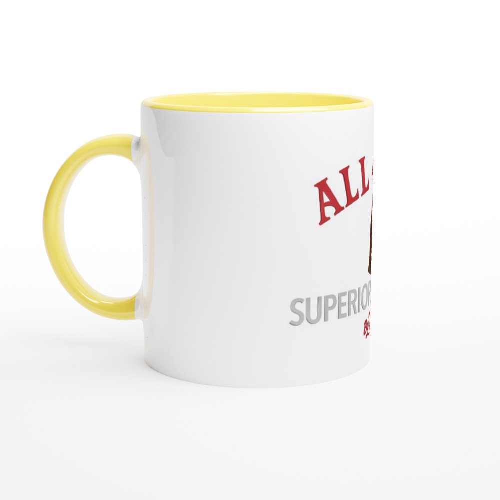 All 4 Him - White 11oz Ceramic Mug with Color Inside (Light) - D.T III | Design & Photography