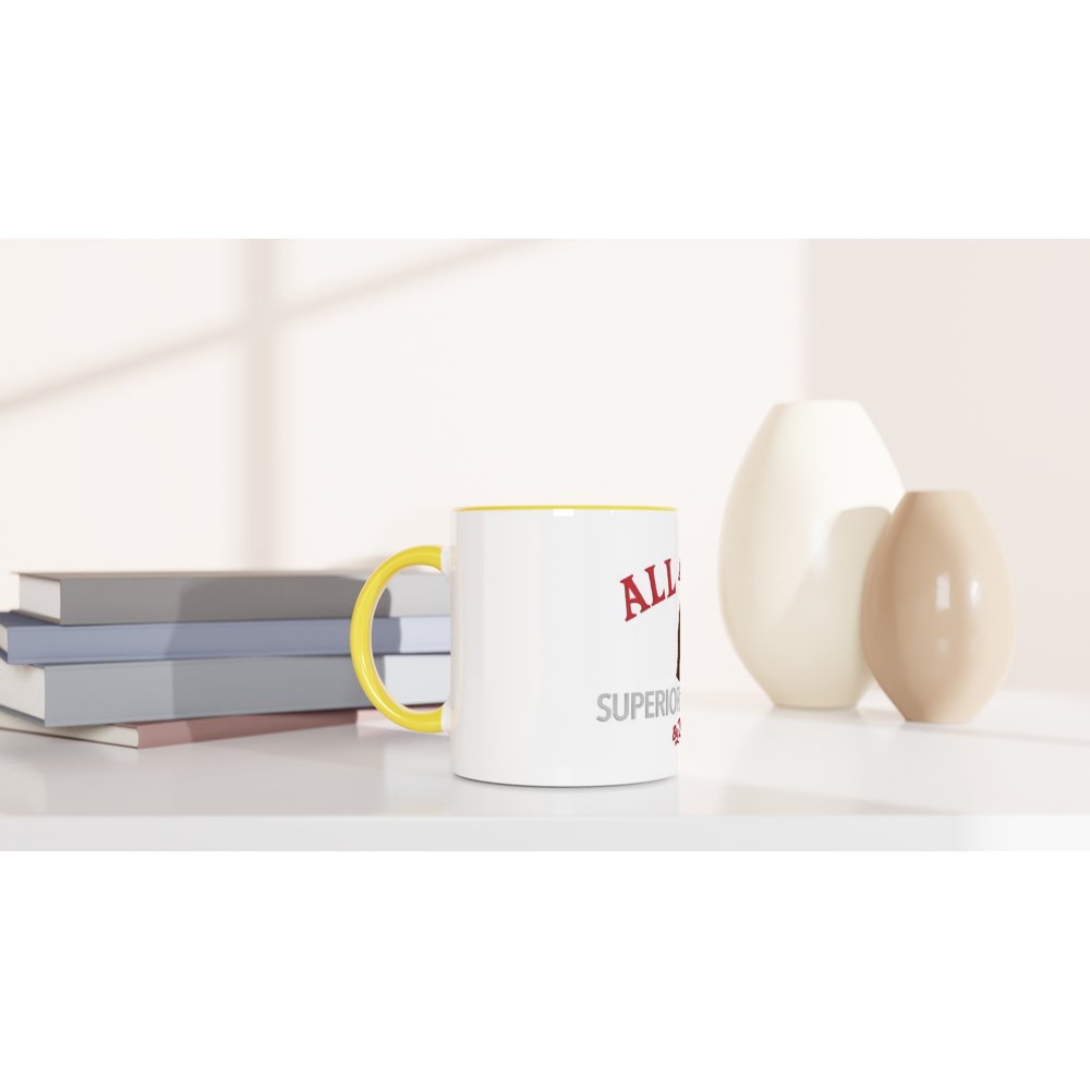 All 4 Him - White 11oz Ceramic Mug with Color Inside (Light) - D.T III | Design & Photography