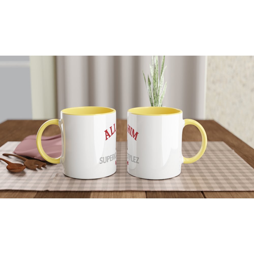 All 4 Him - White 11oz Ceramic Mug with Color Inside (Light) - D.T III | Design & Photography