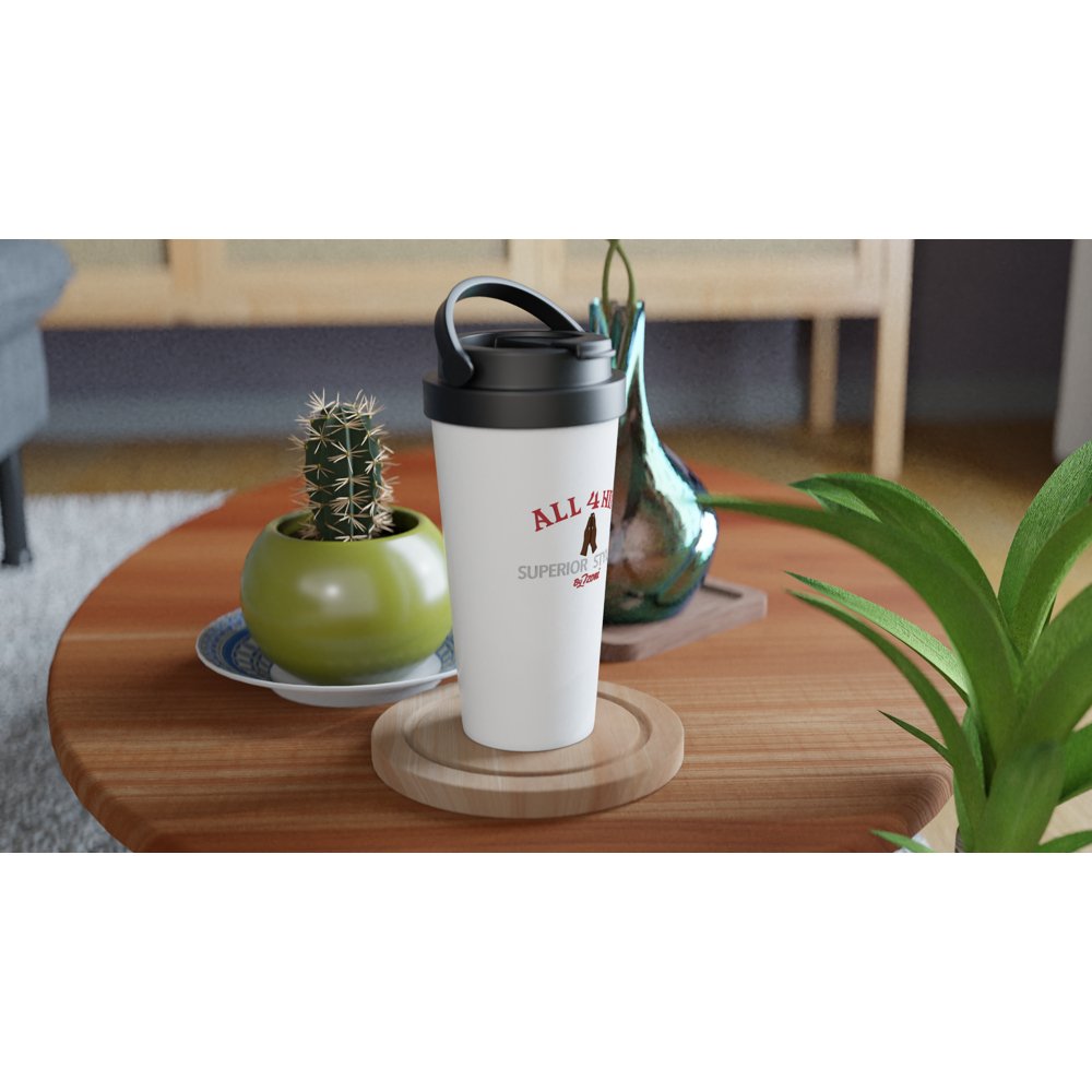 All 4 Him - White 15oz Stainless Steel Travel Mug (Light) - D.T III | Design & Photography