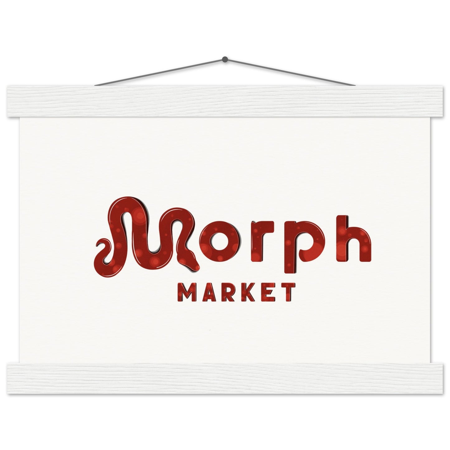 Morph Market (Red Circles) - Museum-Quality Matte Paper Poster with Hanger