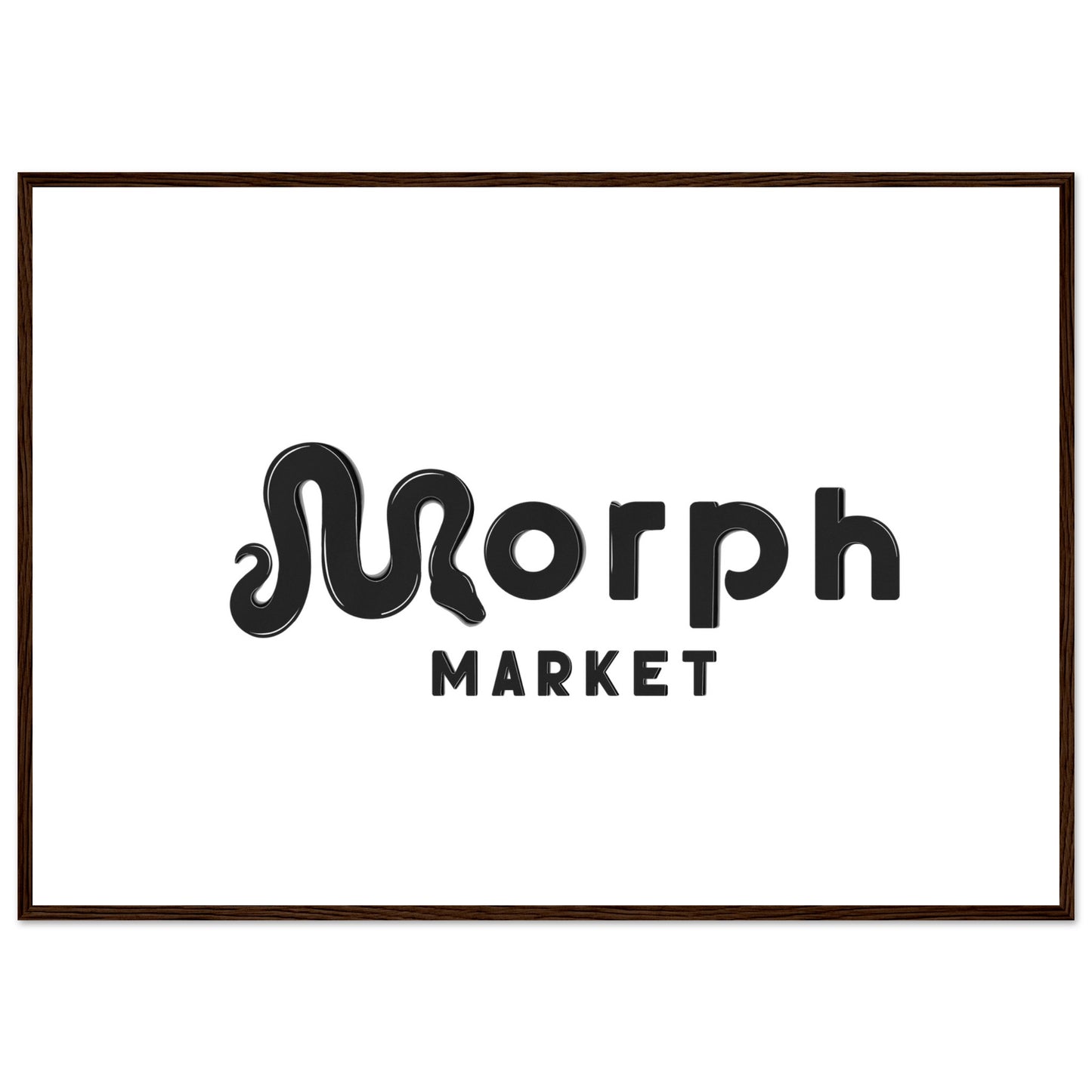 Morph Market (Dark) - Premium Matte Paper Wooden Framed Poster