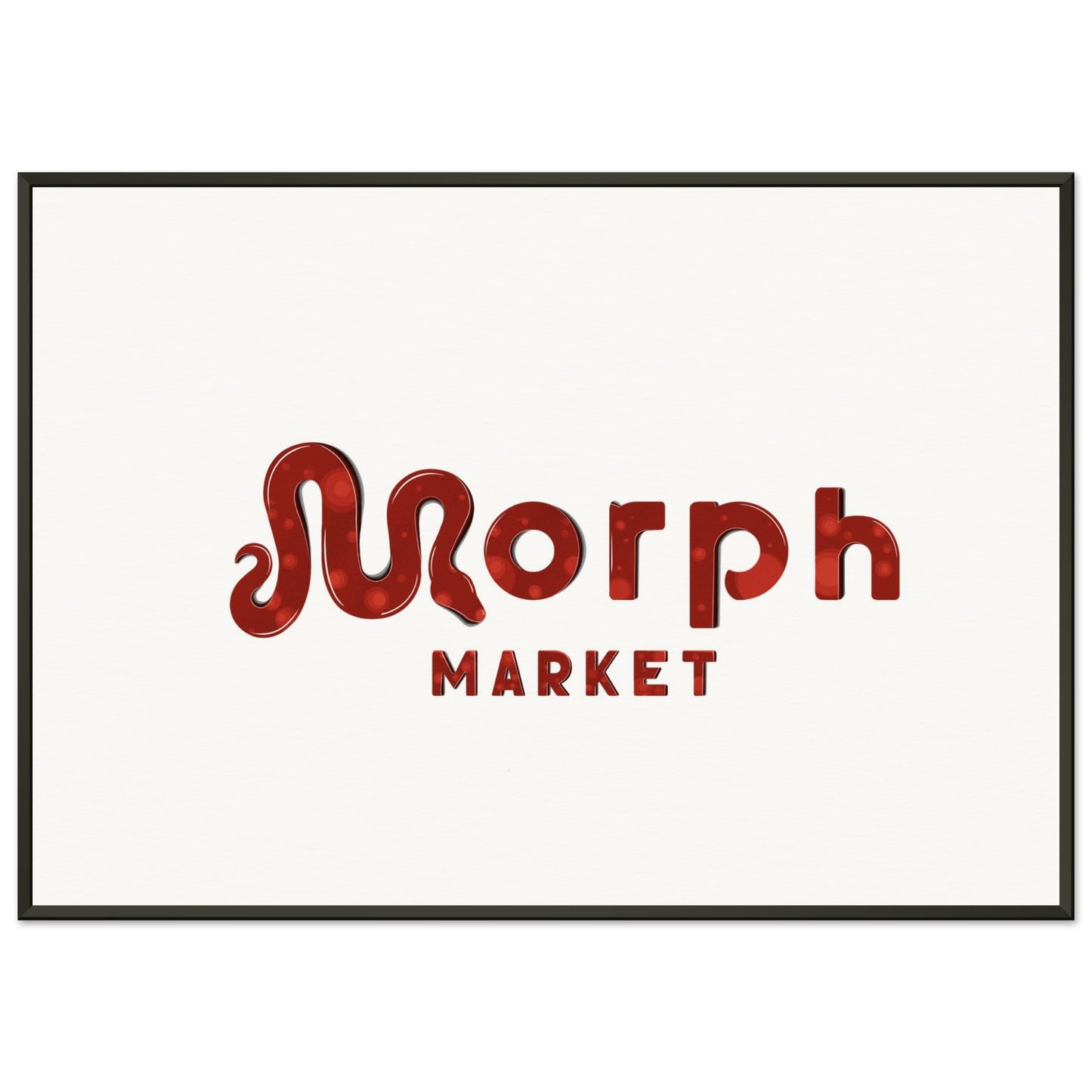 Morph Market (Red Circles) - Museum-Quality Matte Paper Metal Framed Poster