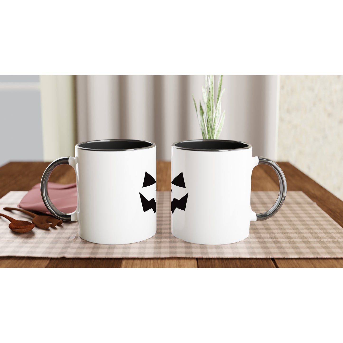 Jack O' Lantern - White 11oz Ceramic Mug with Color Inside