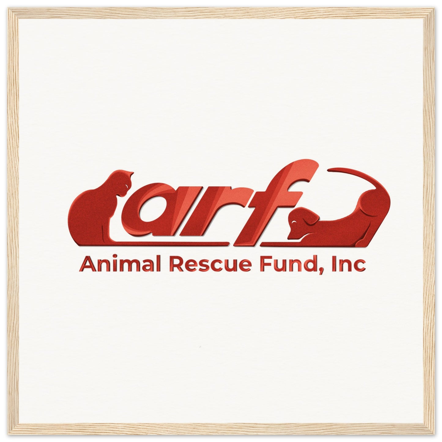 ARF: Animal Rescue Fund - Museum-Quality Matte Paper Wooden Framed Poster