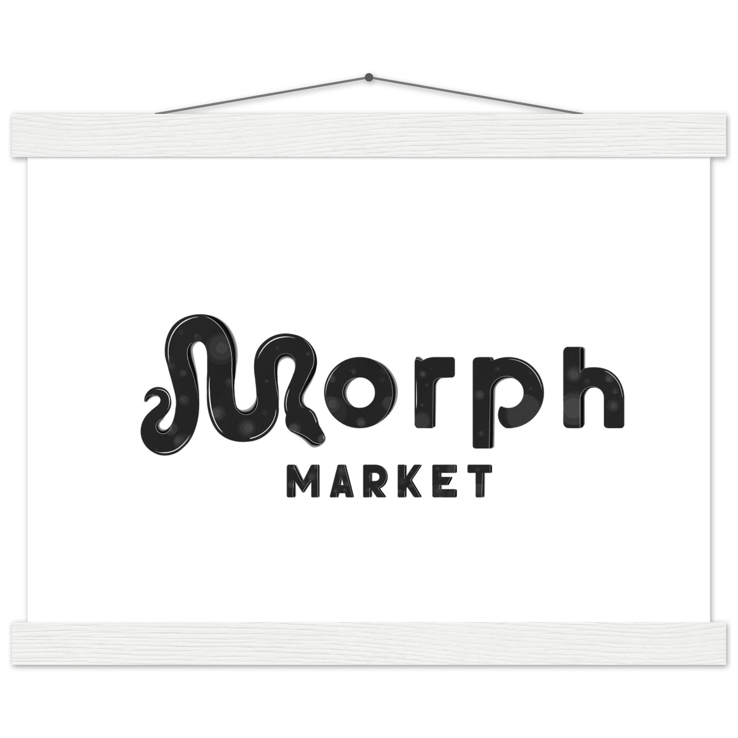 Morph Market (Dark Circles) - Premium Matte Paper Poster with Hanger