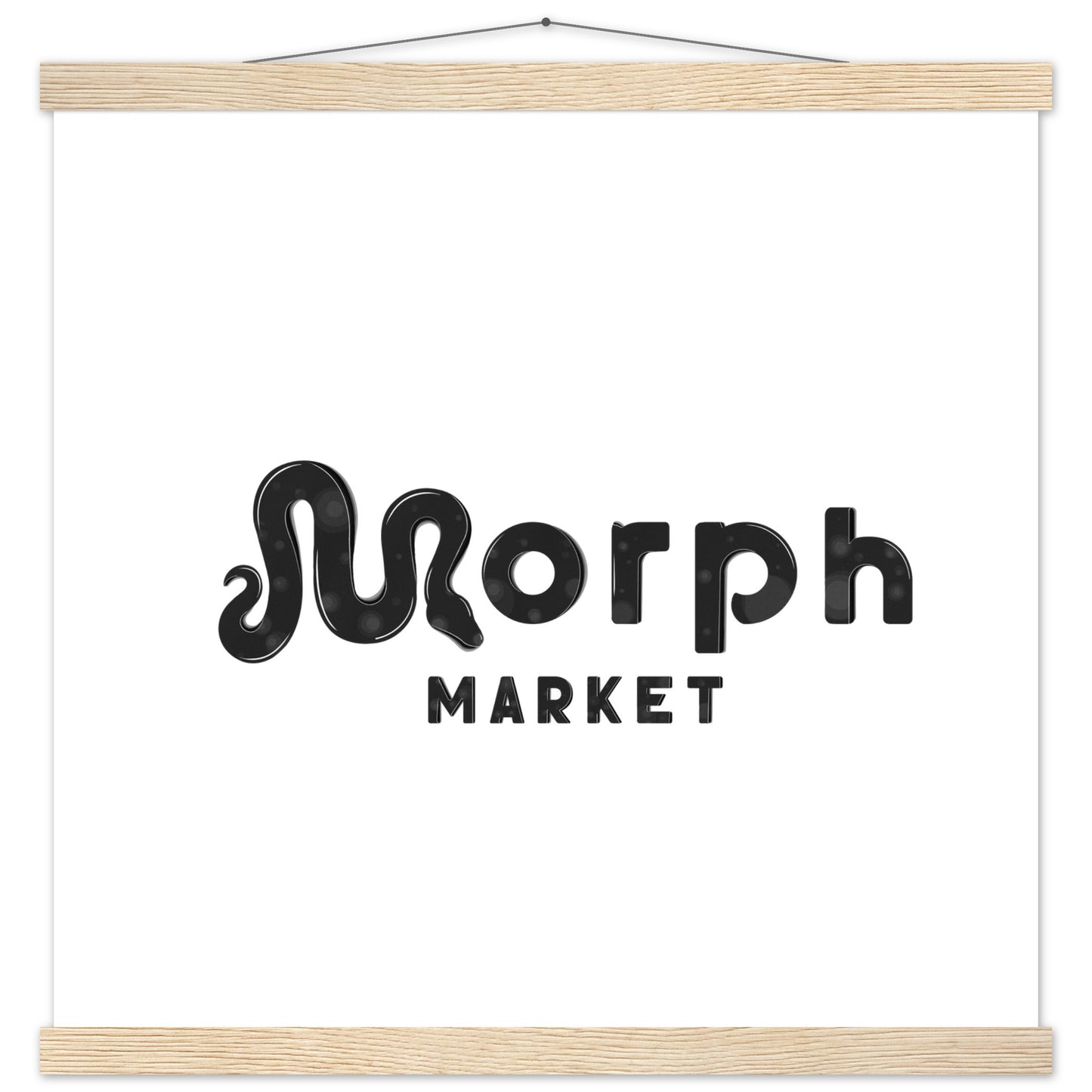 Morph Market (Dark Circles) - Premium Matte Paper Poster with Hanger