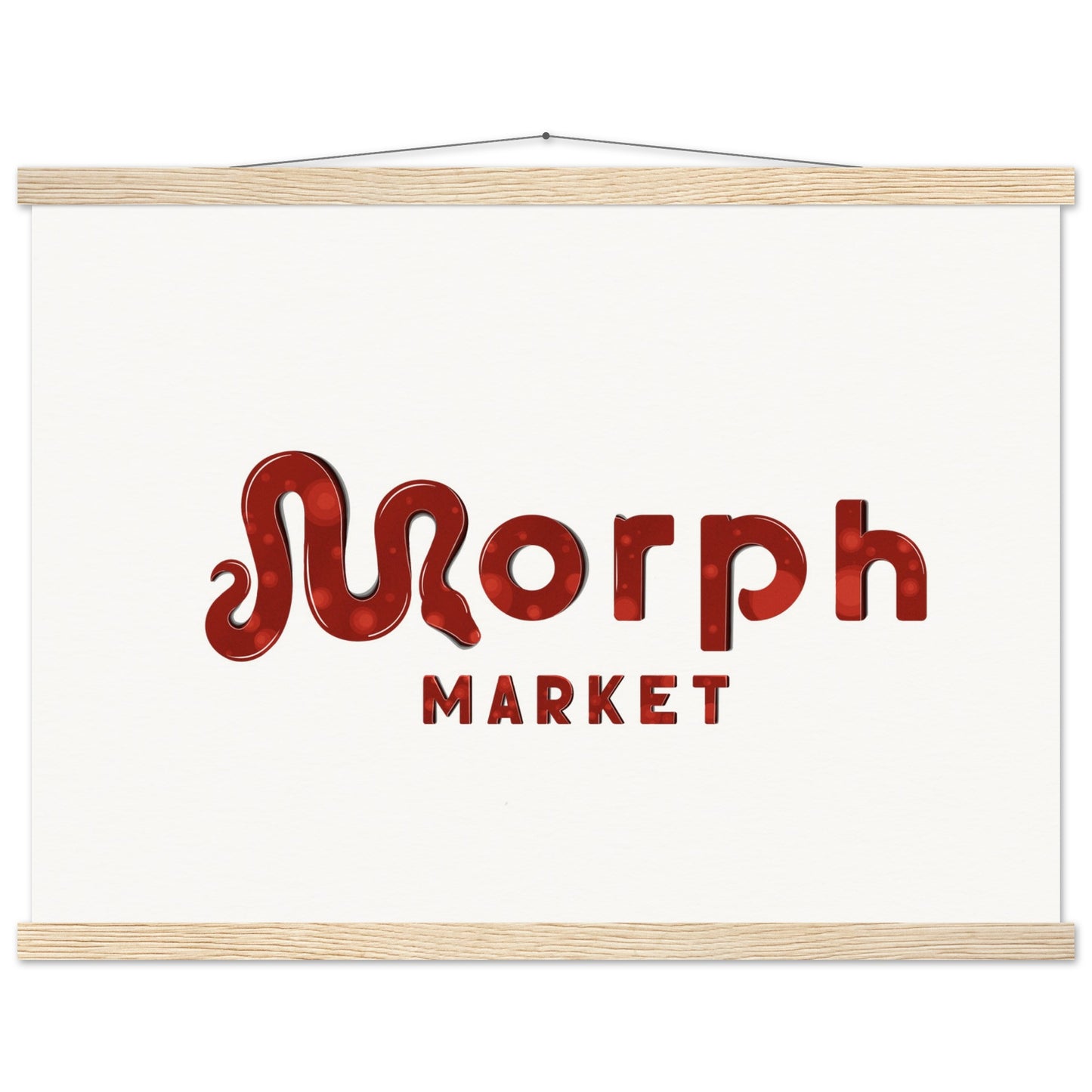 Morph Market (Red Circles) - Museum-Quality Matte Paper Poster with Hanger