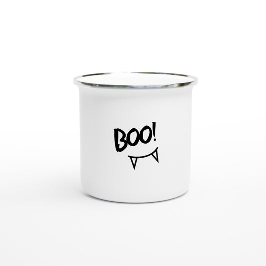 Boo! - White 12oz Enamel Mug