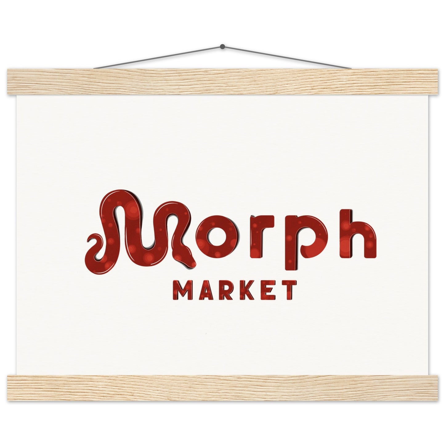 Morph Market (Red Circles) - Museum-Quality Matte Paper Poster with Hanger