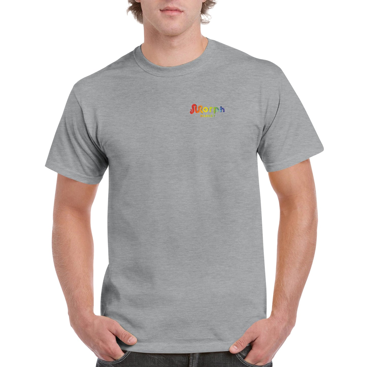 Morph Market (Rainbow Circles) - Heavyweight Unisex Crewneck T-shirt