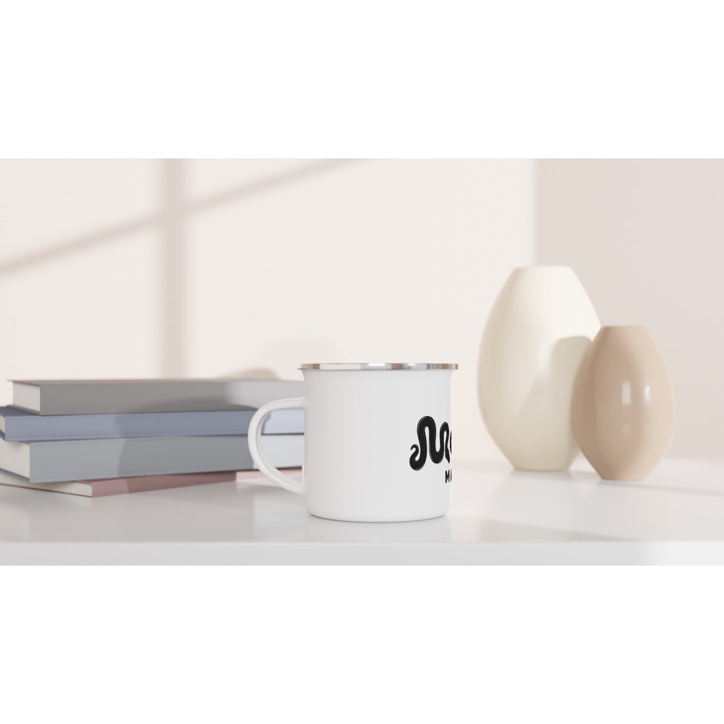 Morph Market (Dark) - White 12oz Enamel Mug