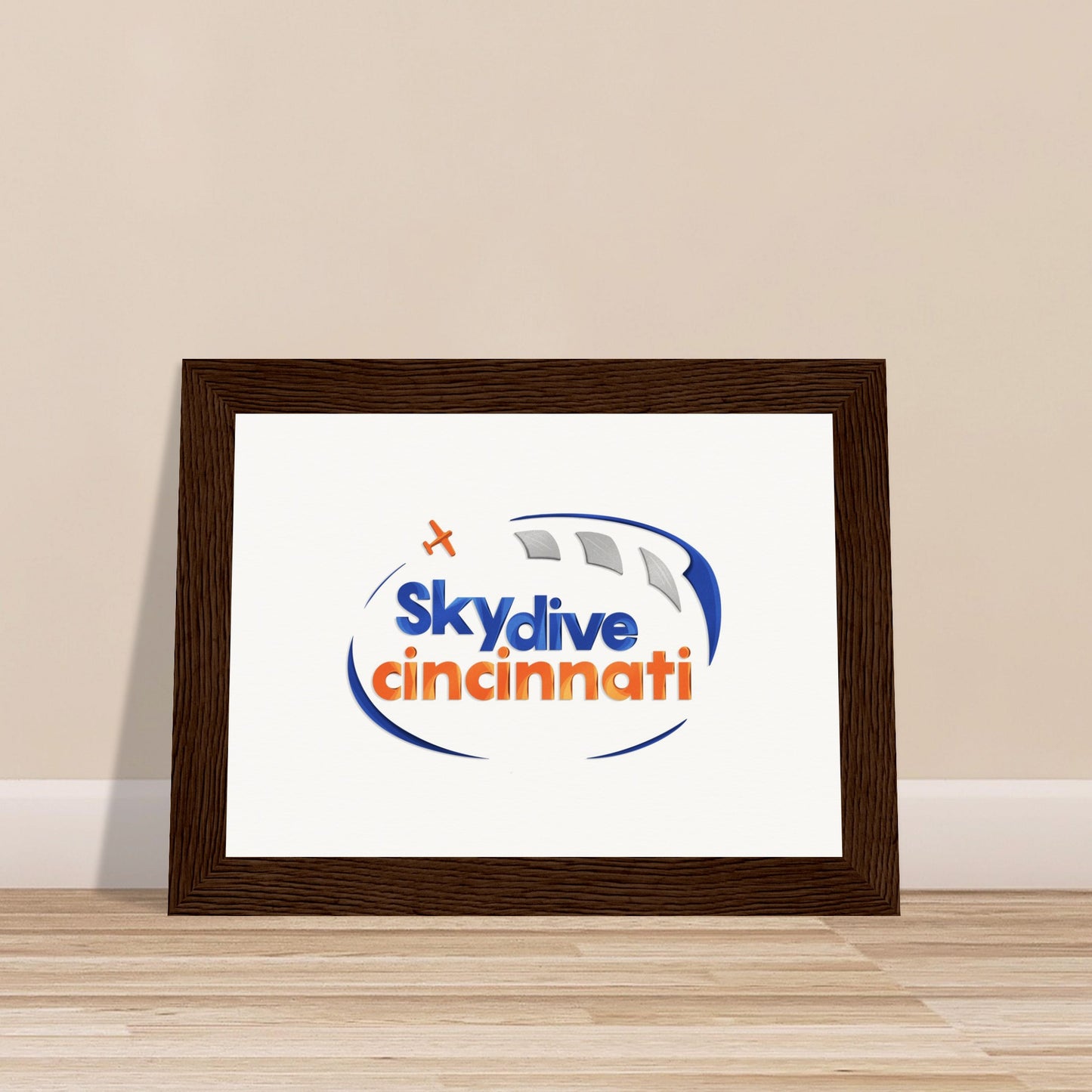 Skydive Cincinnati - Museum-Quality Matte Paper Wooden Framed Poster