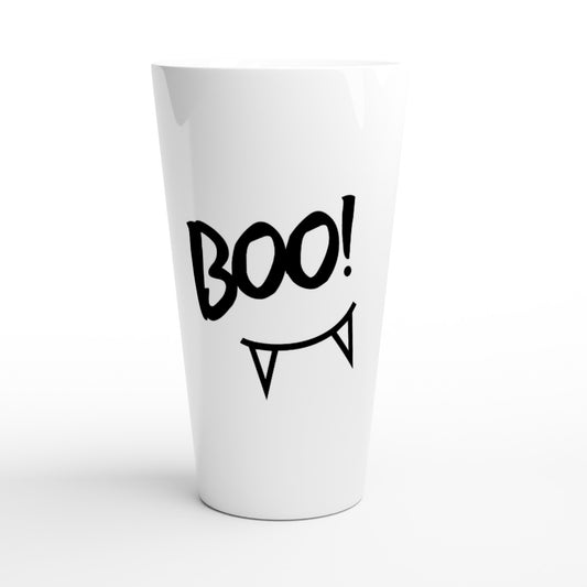 Boo! - White Latte 17oz Ceramic Mug