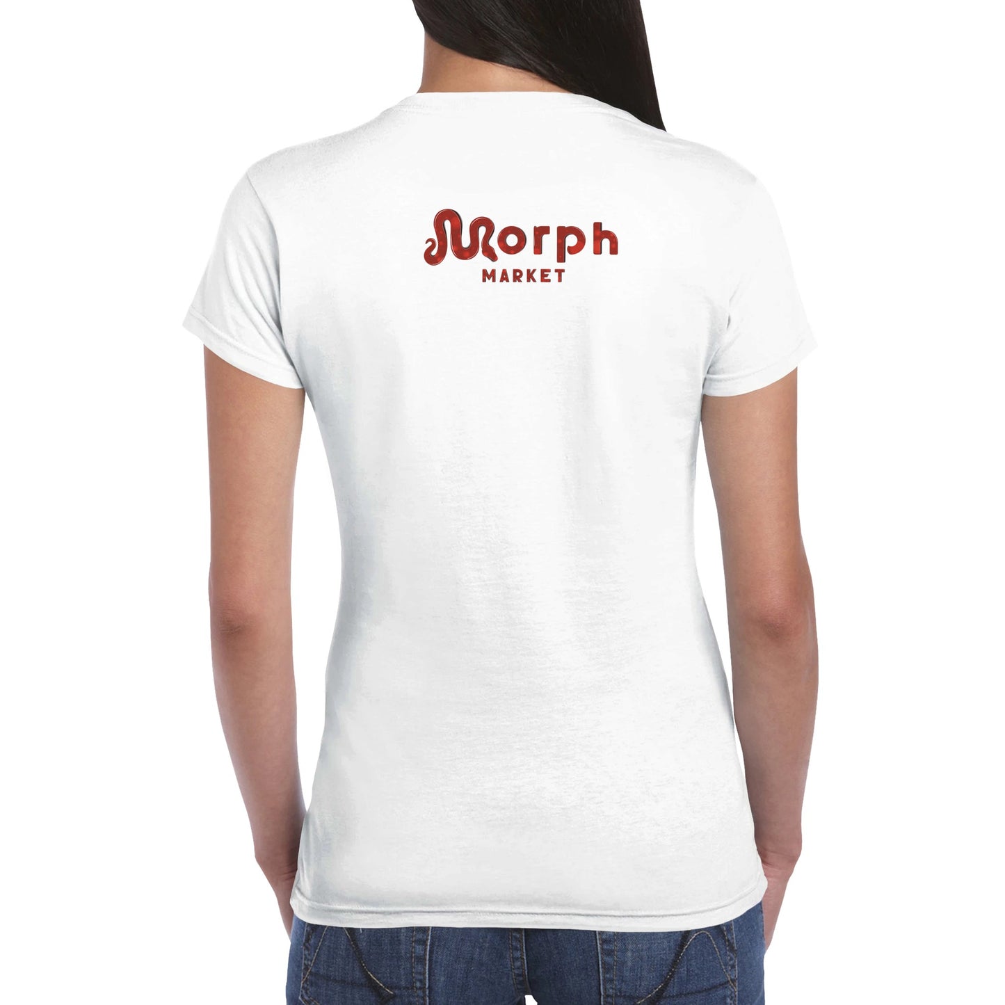 Morph Market (Red Circles) - Classic Womens Crewneck T-shirt