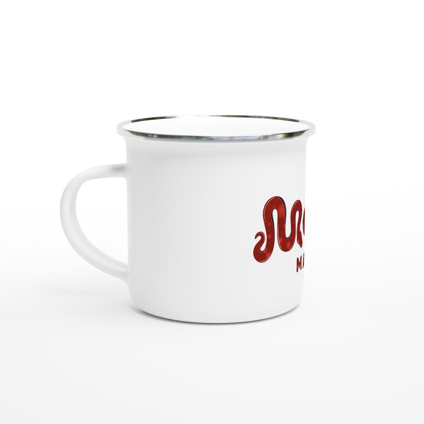 Morph Market (Red Circles) - White 12oz Enamel Mug