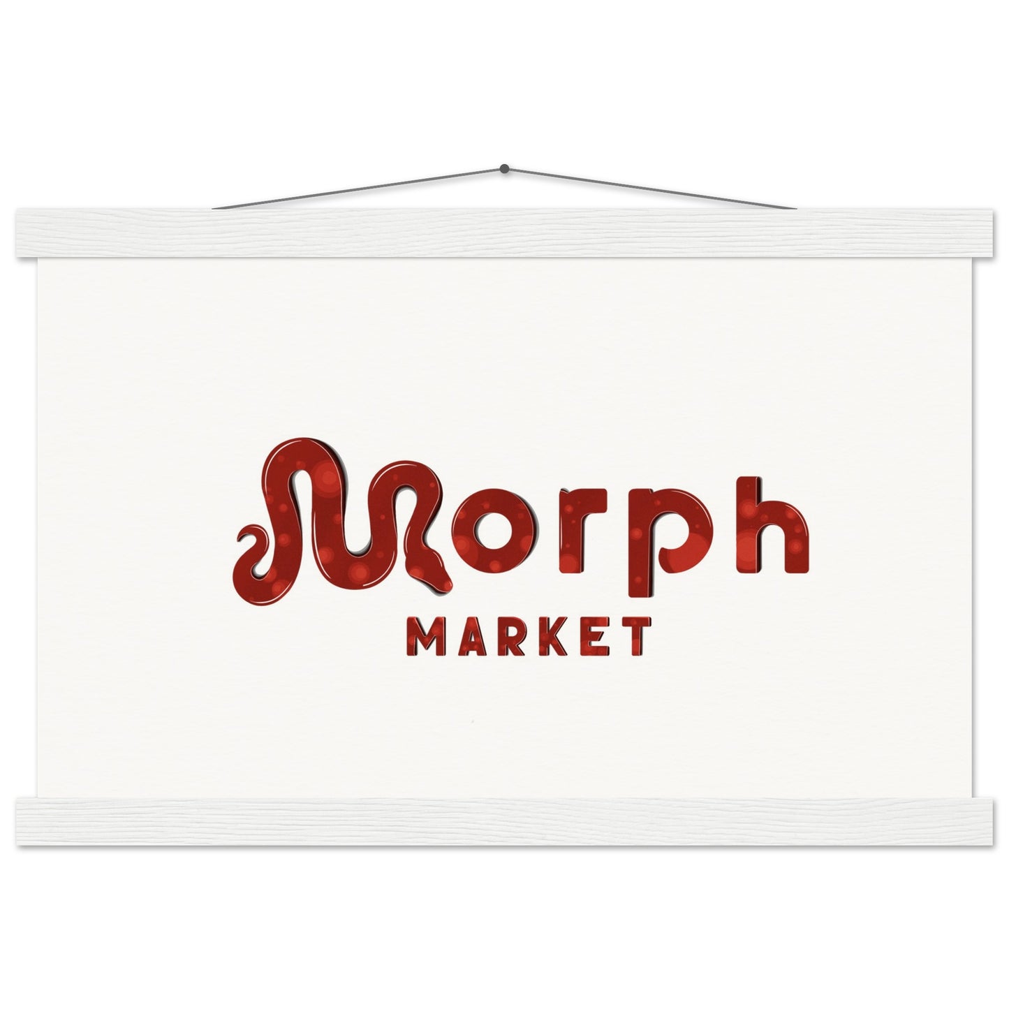 Morph Market (Red Circles) - Museum-Quality Matte Paper Poster with Hanger