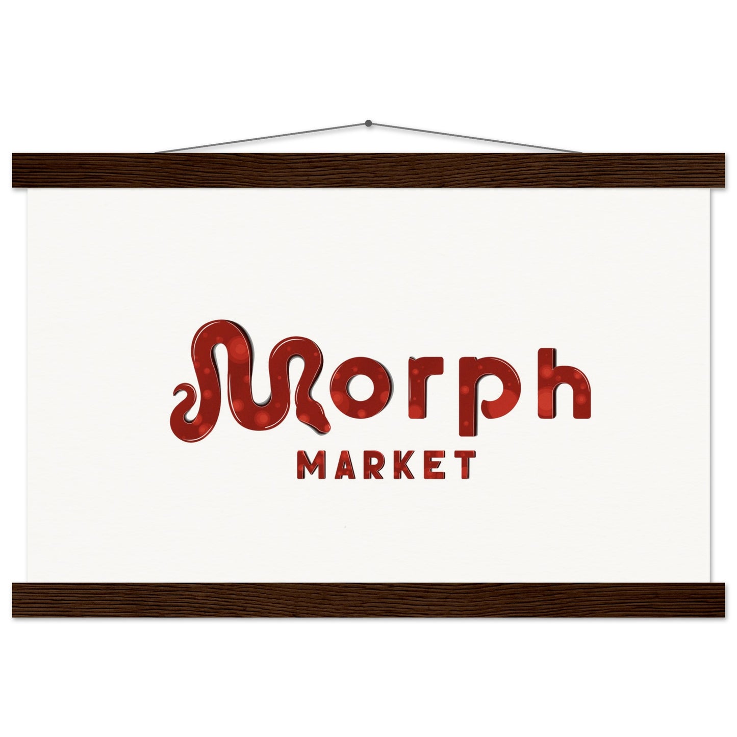 Morph Market (Red Circles) - Museum-Quality Matte Paper Poster with Hanger