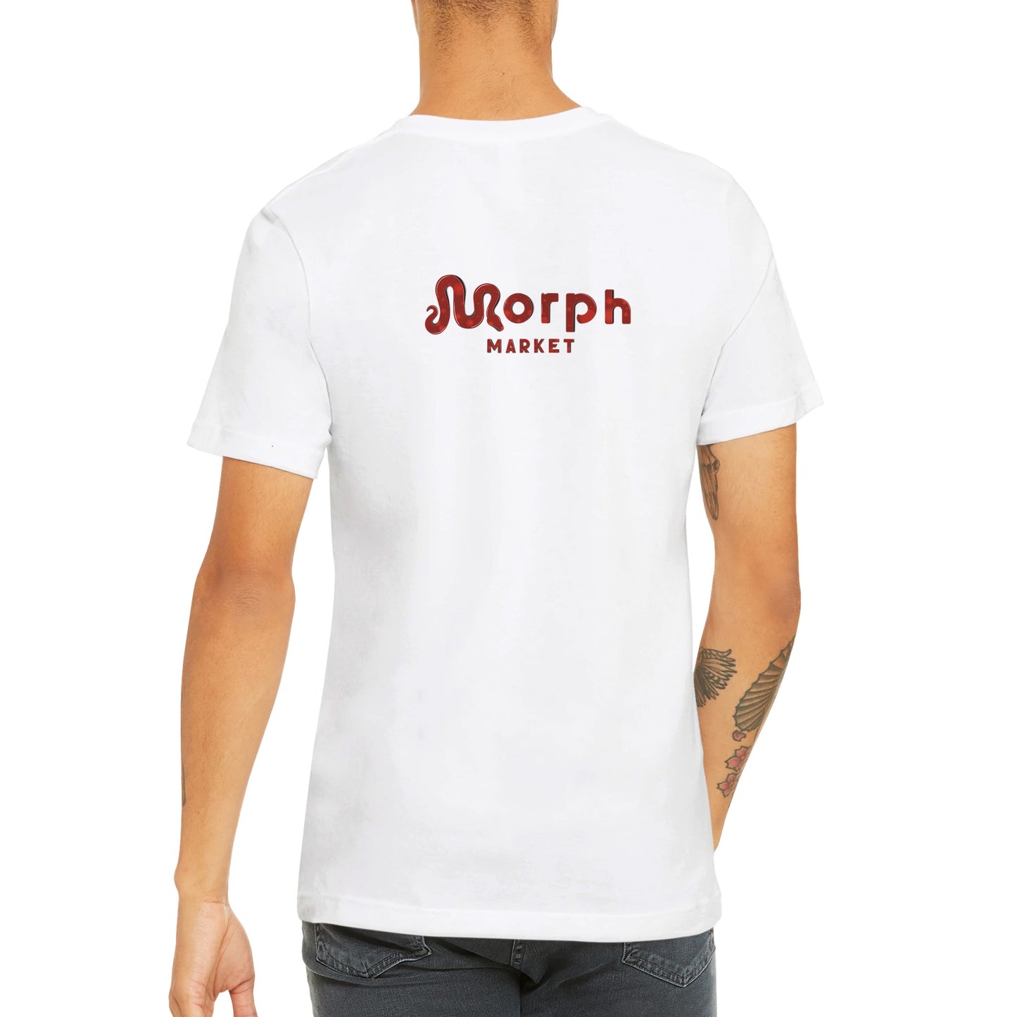 Morph Market (Red Circles) - Premium Unisex Crewneck T-shirt