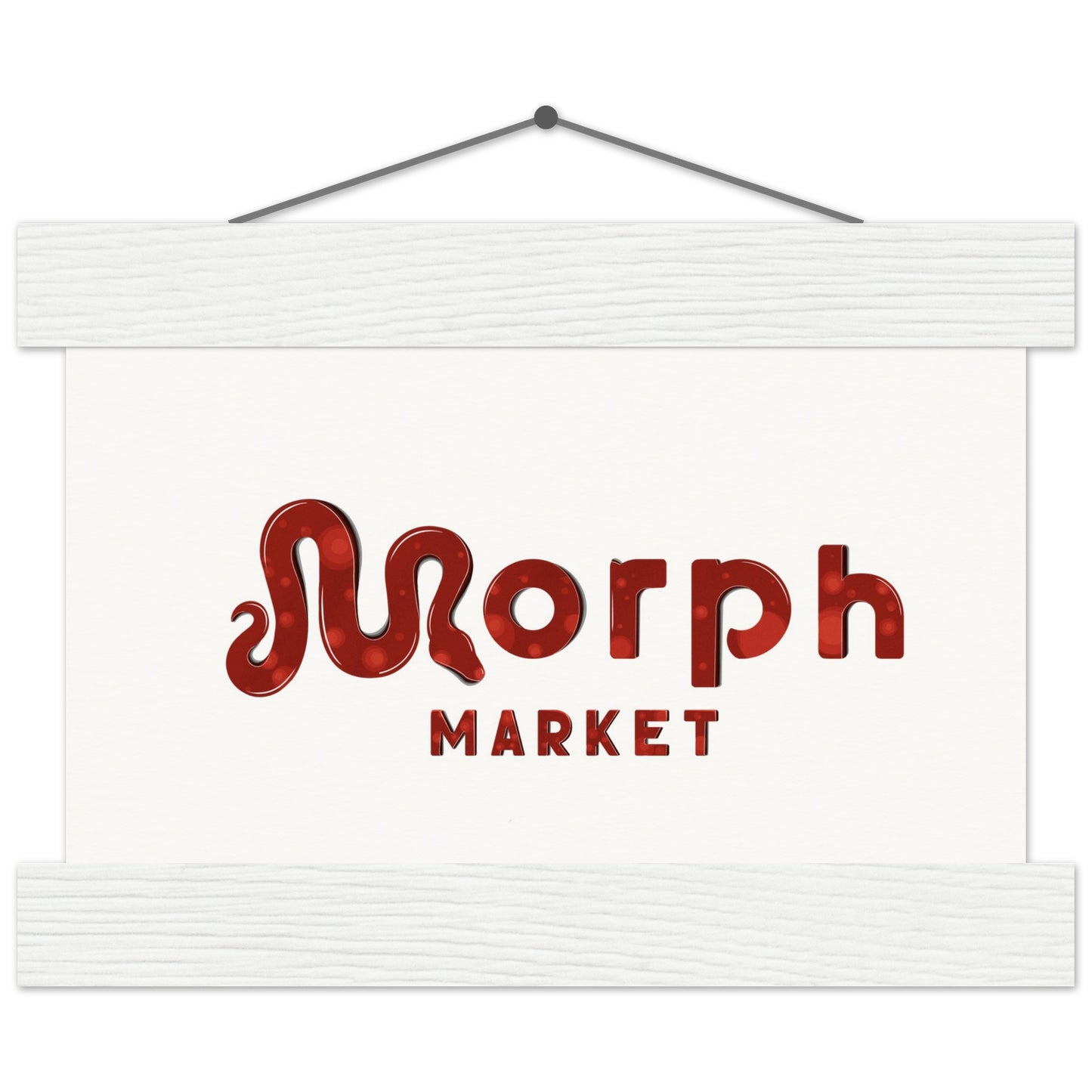 Morph Market (Red Circles) - Museum-Quality Matte Paper Poster with Hanger