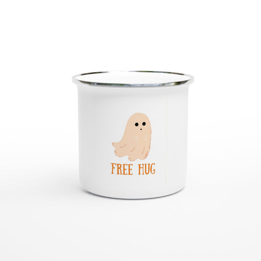 Free Hug - White 12oz Enamel Mug