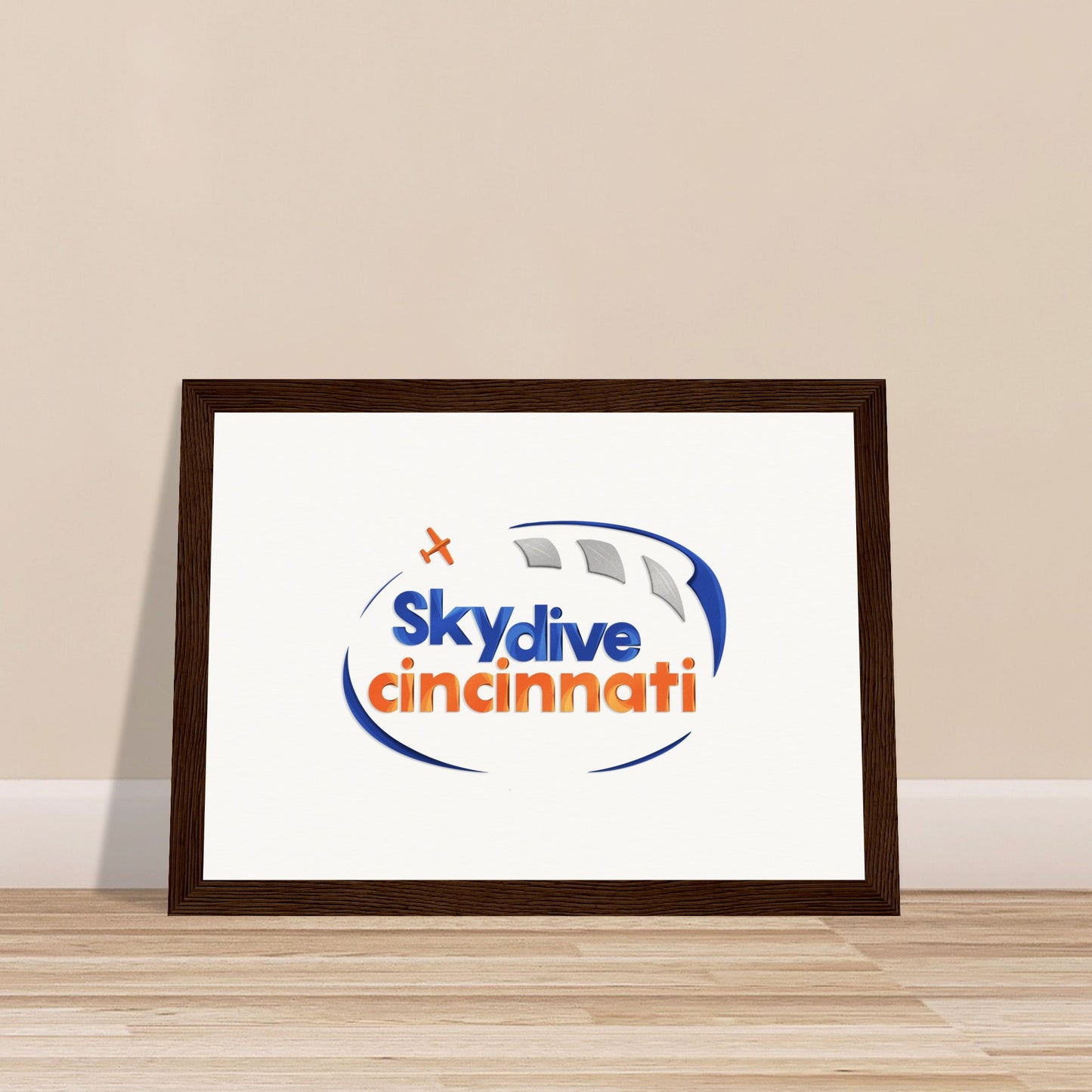 Skydive Cincinnati - Museum-Quality Matte Paper Wooden Framed Poster