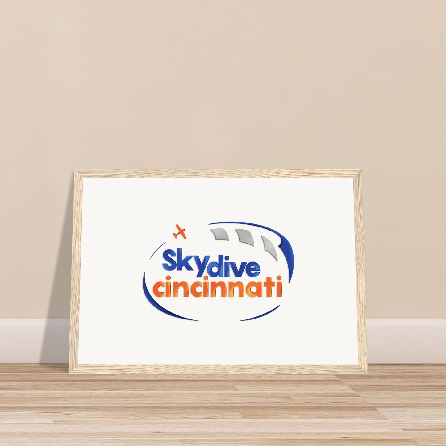 Skydive Cincinnati - Museum-Quality Matte Paper Wooden Framed Poster