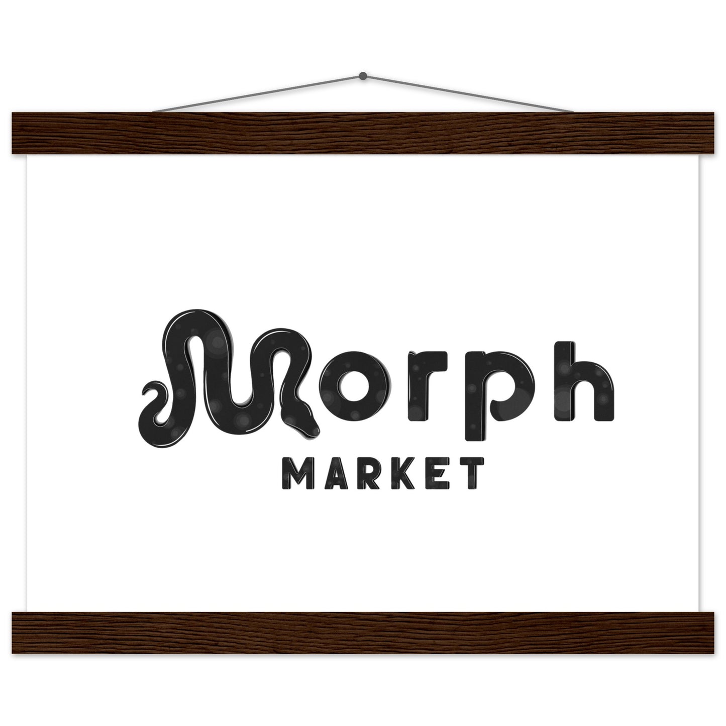 Morph Market (Dark Circles) - Premium Matte Paper Poster with Hanger