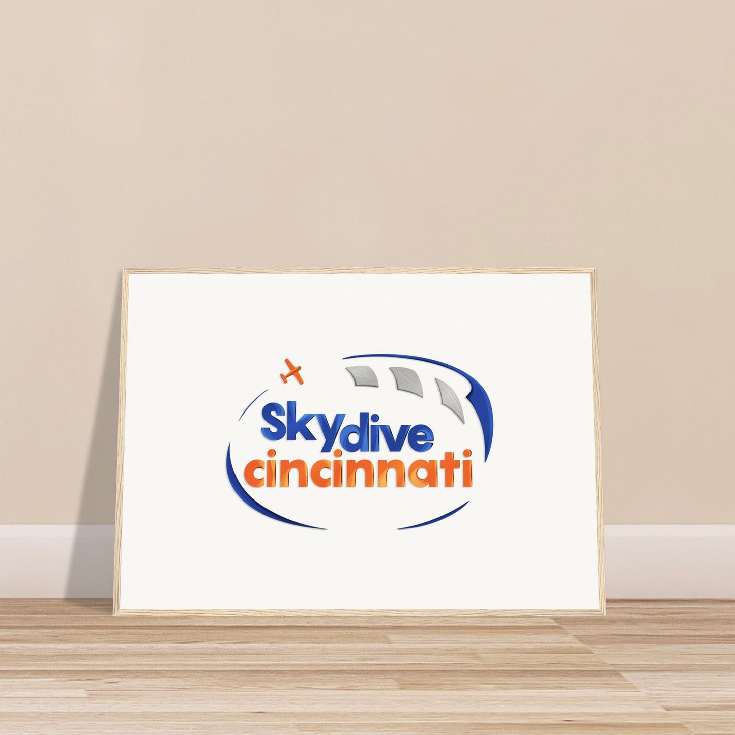 Skydive Cincinnati - Museum-Quality Matte Paper Wooden Framed Poster