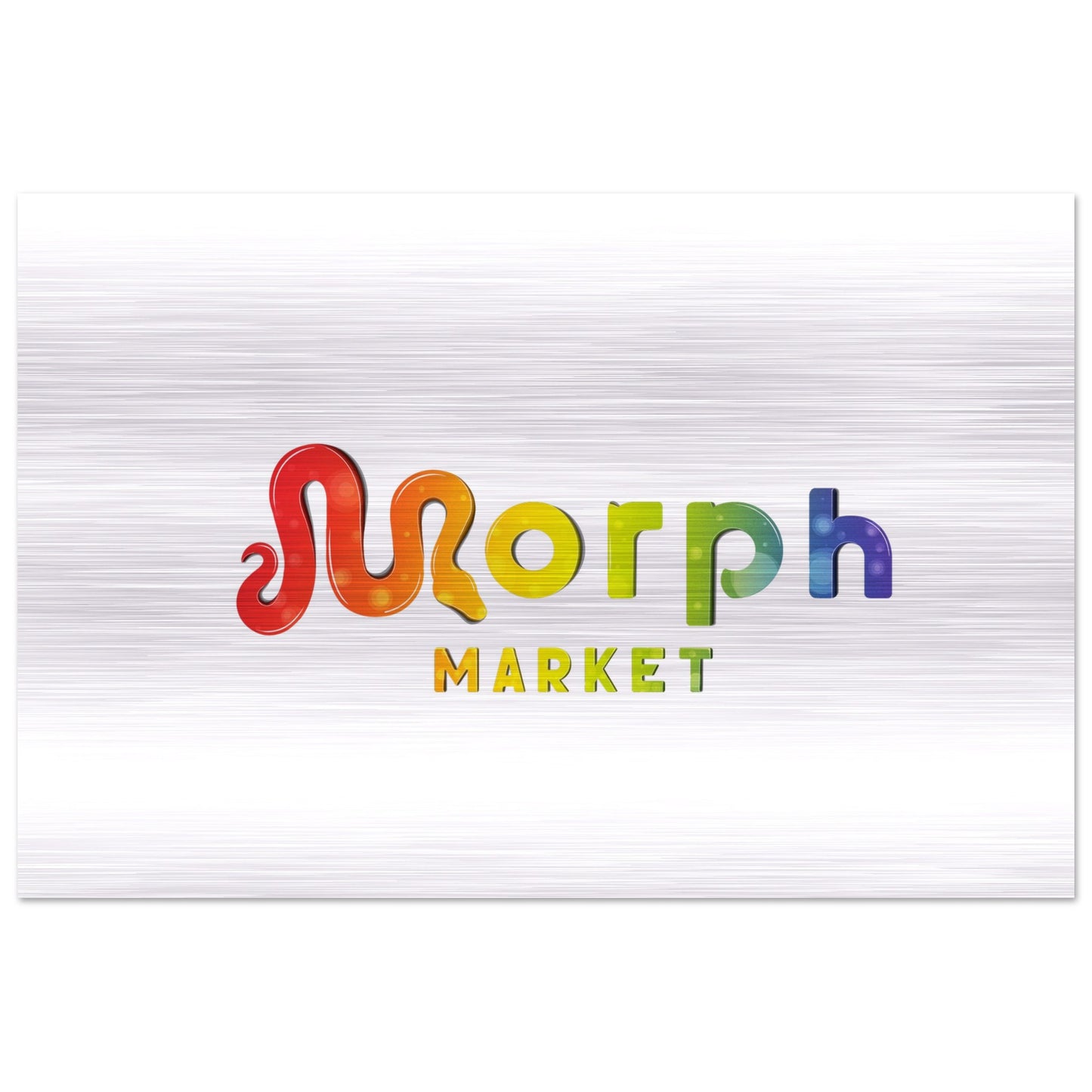 Morph Market (Rainbow Circles) - Brushed Aluminum Print