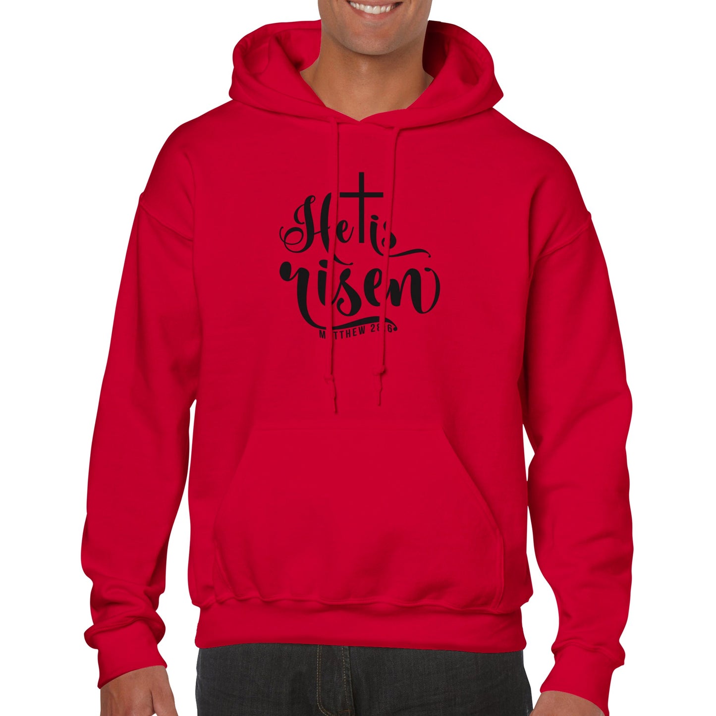 He is Risen (Matthew 20:6) - Classic Unisex Pullover Hoodie