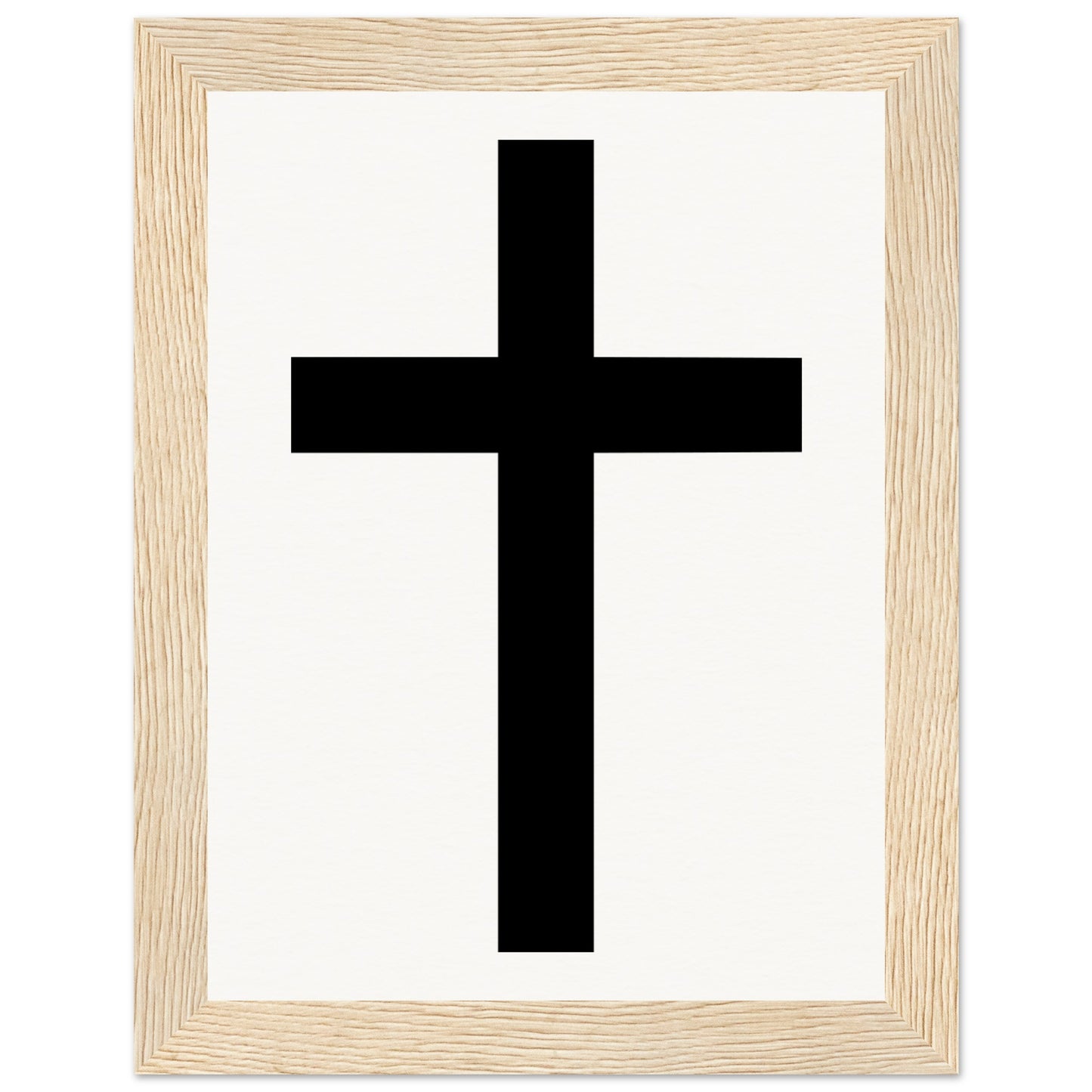 Christian Cross / Everyday is a Fresh Start - Museum-Quality Matte Paper Wooden Framed Poster