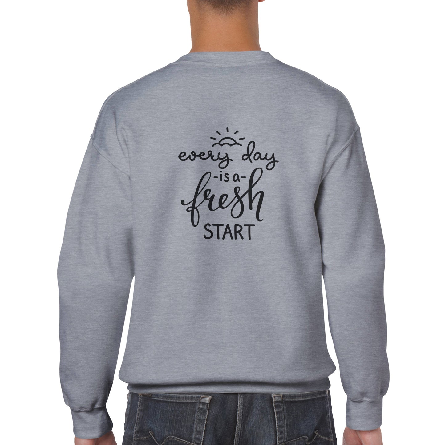 Christian Cross / Everyday is a Fresh Start - Classic Unisex Crewneck Sweatshirt