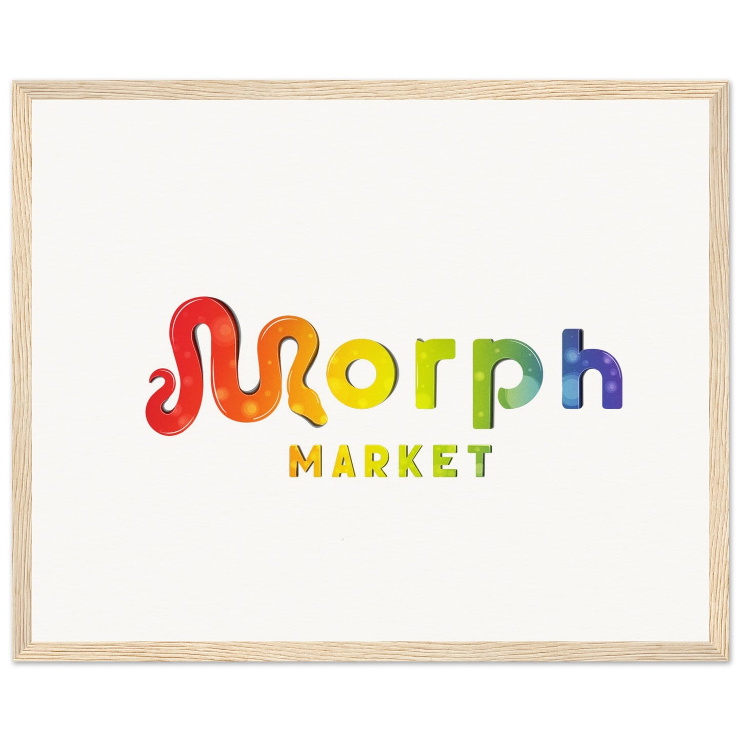 Morph Market (Rainbow Circles) - Museum-Quality Matte Paper Wooden Framed Poster