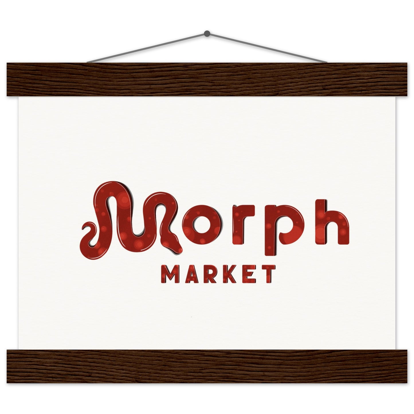 Morph Market (Red Circles) - Museum-Quality Matte Paper Poster with Hanger