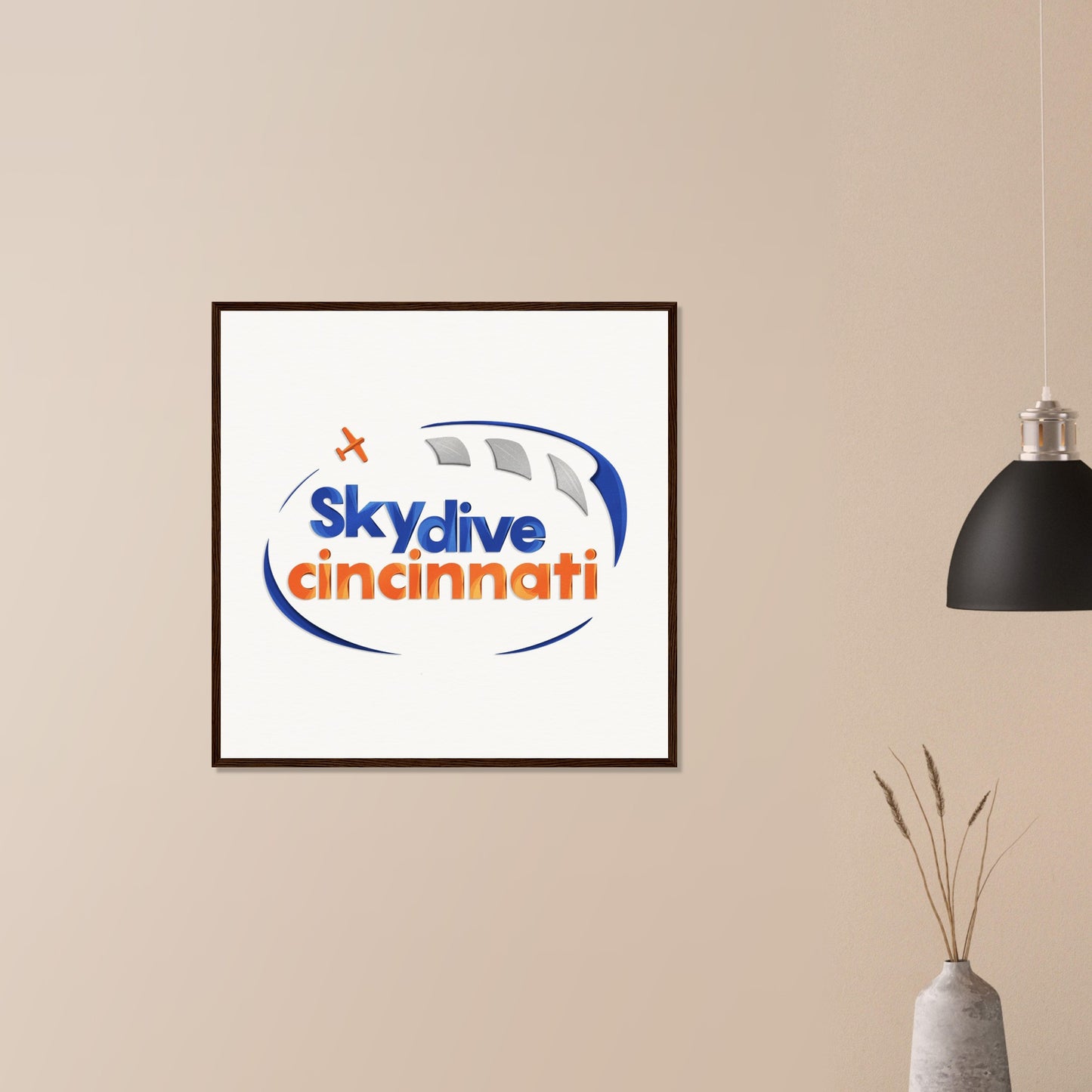 Skydive Cincinnati - Museum-Quality Matte Paper Wooden Framed Poster