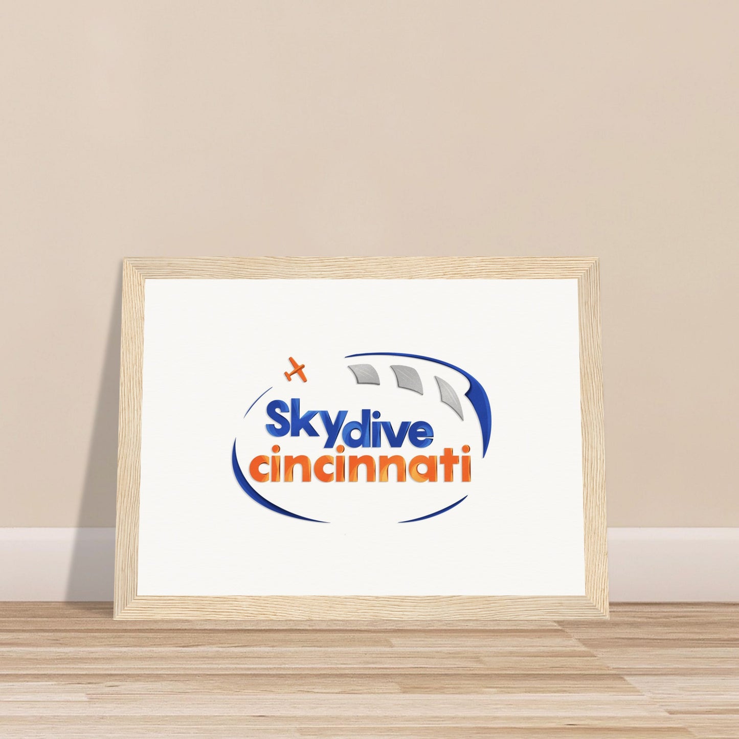 Skydive Cincinnati - Museum-Quality Matte Paper Wooden Framed Poster