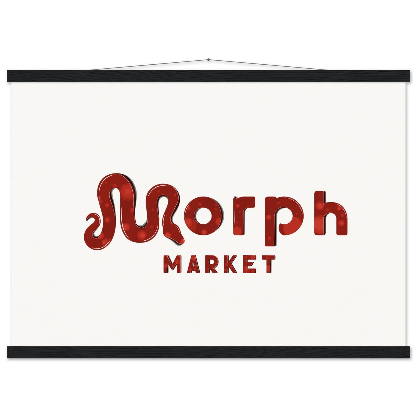 Morph Market (Red Circles) - Museum-Quality Matte Paper Poster with Hanger