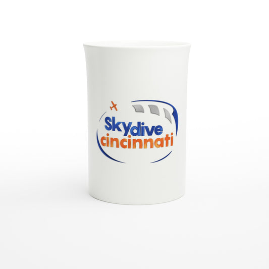 Skydive Cincinnati - White 10oz Porcelain Slim Mug