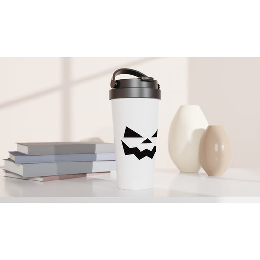 Jack O' Lantern - White 15oz Stainless Steel Travel Mug